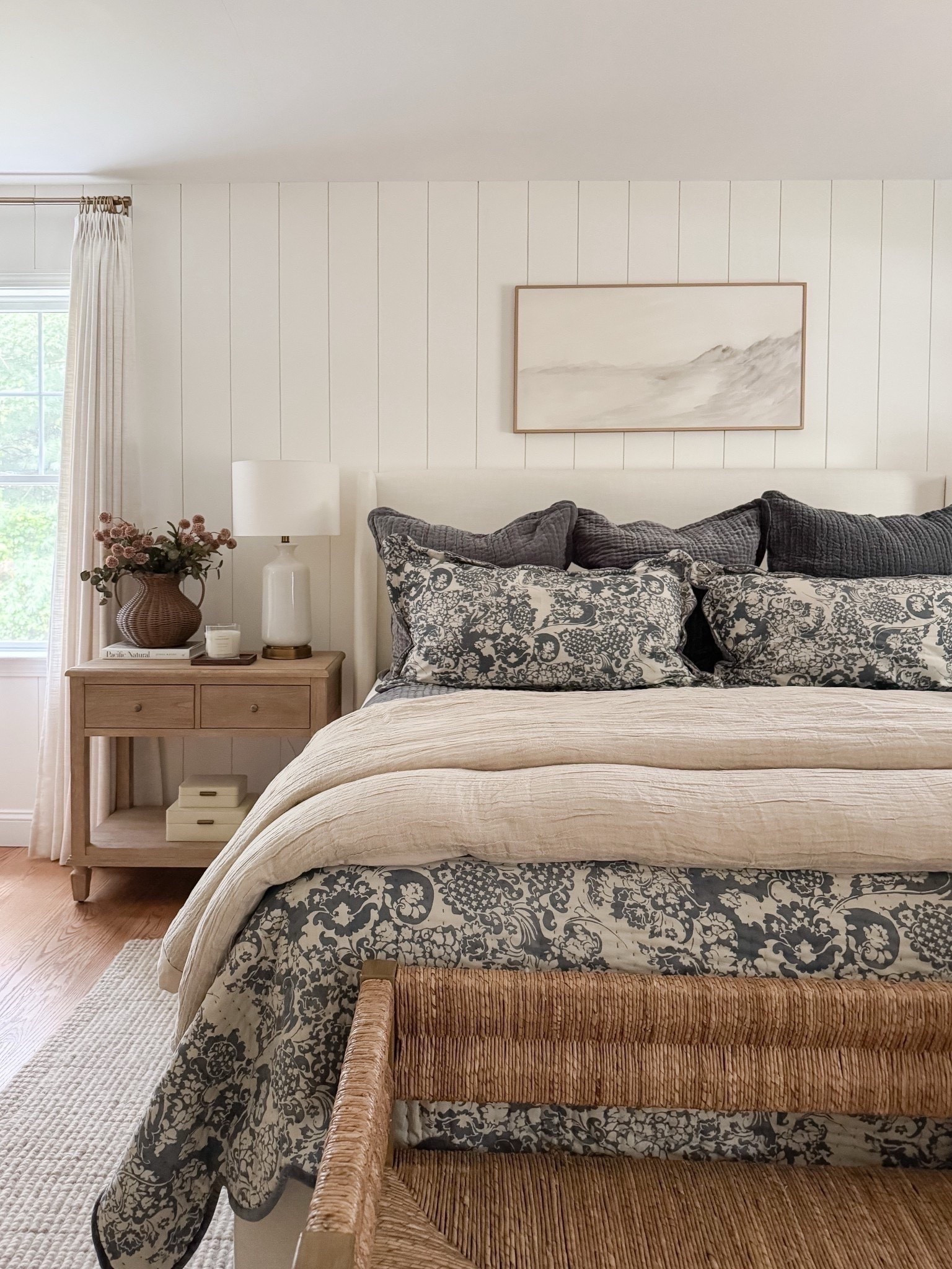 Pottery barn bedding, quilt, throw blankets, throw pillows, duvet, shams 

Fall bedding 

Modern coastal bedroom  Neutral bedroom  nightstands  wall art  throw pillows  Bedroom 

 Home inspo  Seasonal decor  Seasonal home inspo  sherricalnan  sherricalnanhome

#LTKHome