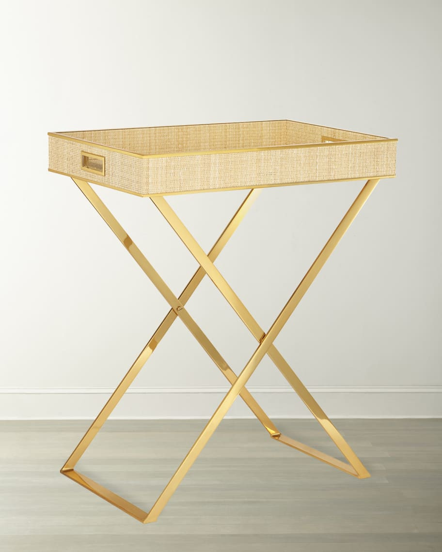 AERIN Colette Cane Butler Tray | Neiman Marcus