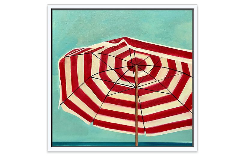 T.S. Harris, Red & White Umbrella | One Kings Lane