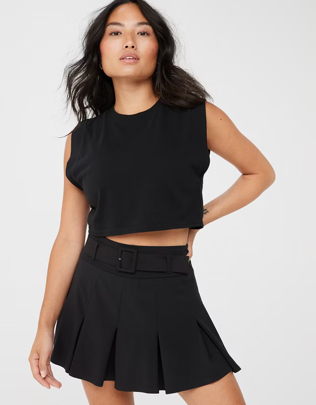 OFFLINE By Aerie Real Me Belted Pleated Skort | Aerie