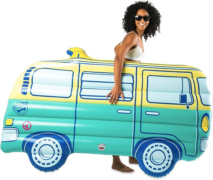 BigMouth Inc. Giant Retro Pool Float, Blow Up Pool Raft, Over 5 Feet Long, Durable Inflatable Sum... | Amazon (US)