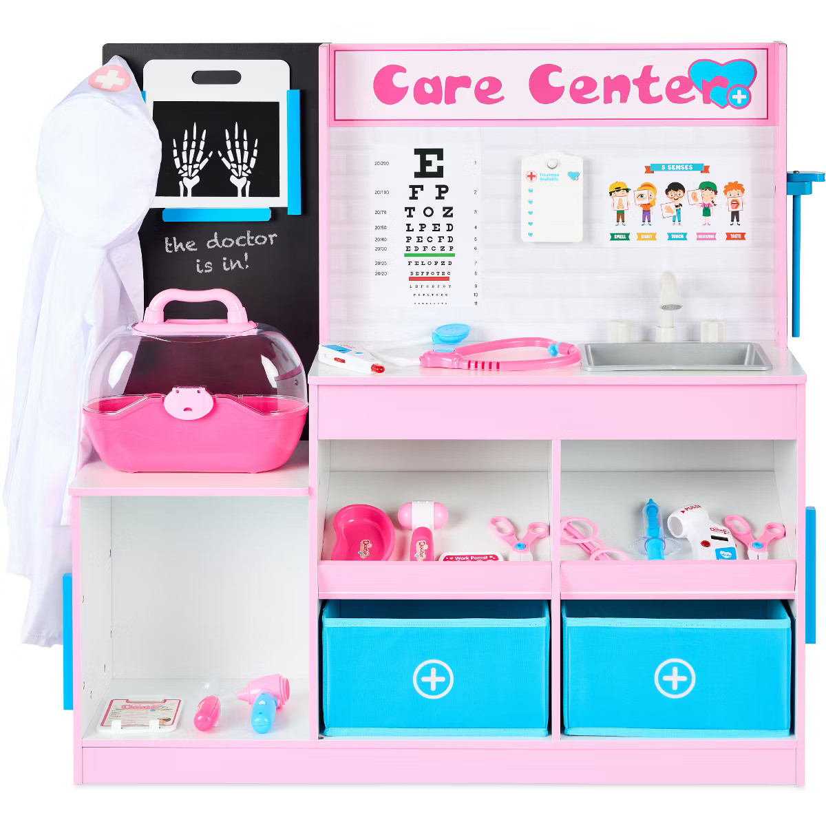 Best Choice Products Pretend Play Doctor's Office, Wooden Toy Set for Kids w/ Carrying Case, Acce... | Target