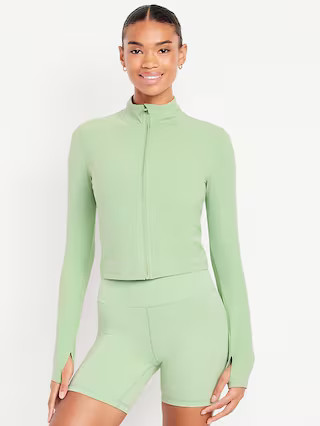 StudioSmooth Crop Full Zip | Old Navy (US)