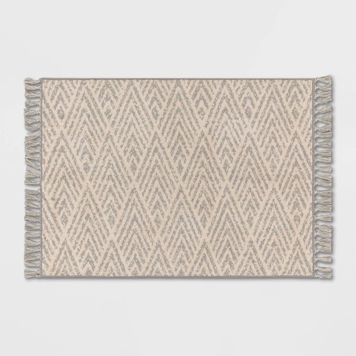 Diamond with Fringe Rug Gray - Threshold™ | Target