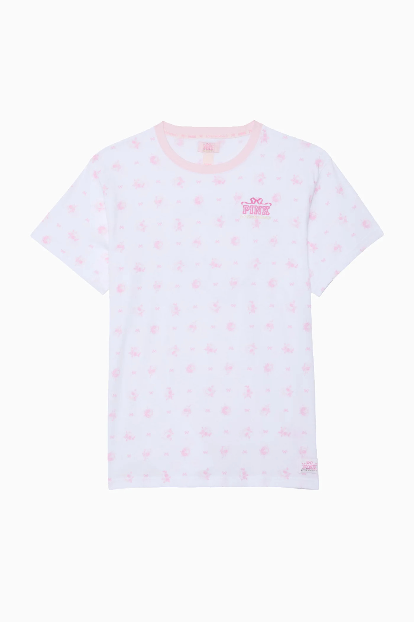 PINK x LoveShackFancy Campus Cotton Tee | LoveShackFancy