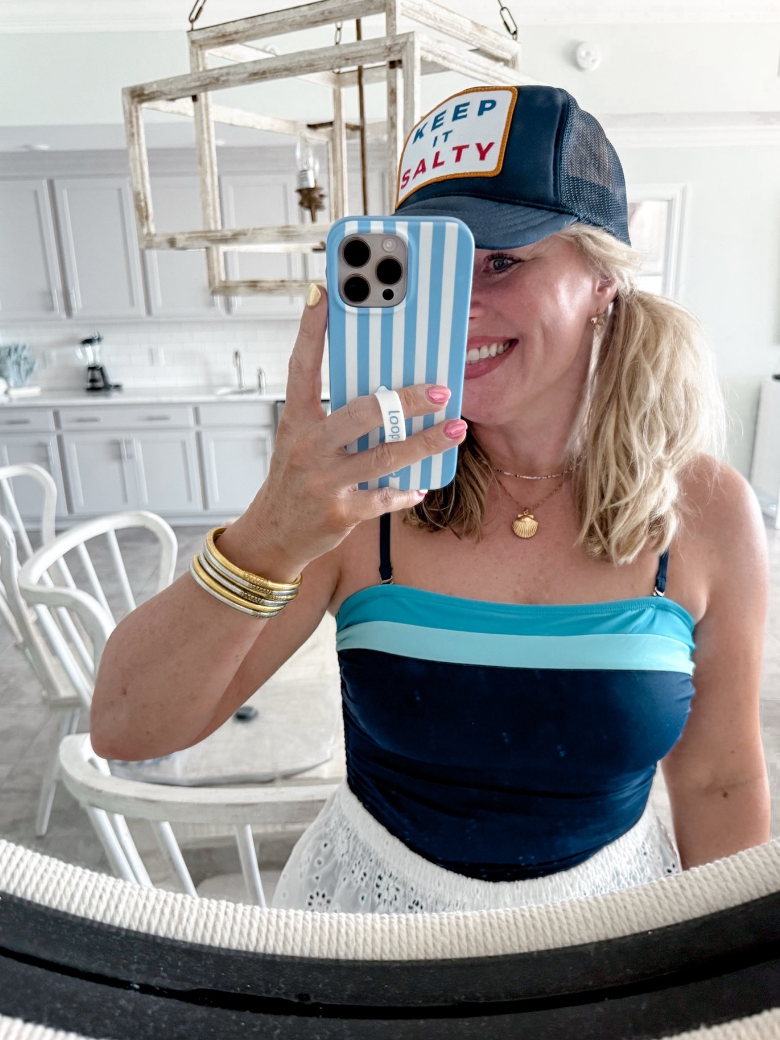 Love this swimsuit ! It fits so cute!! I’m in my true size medium.