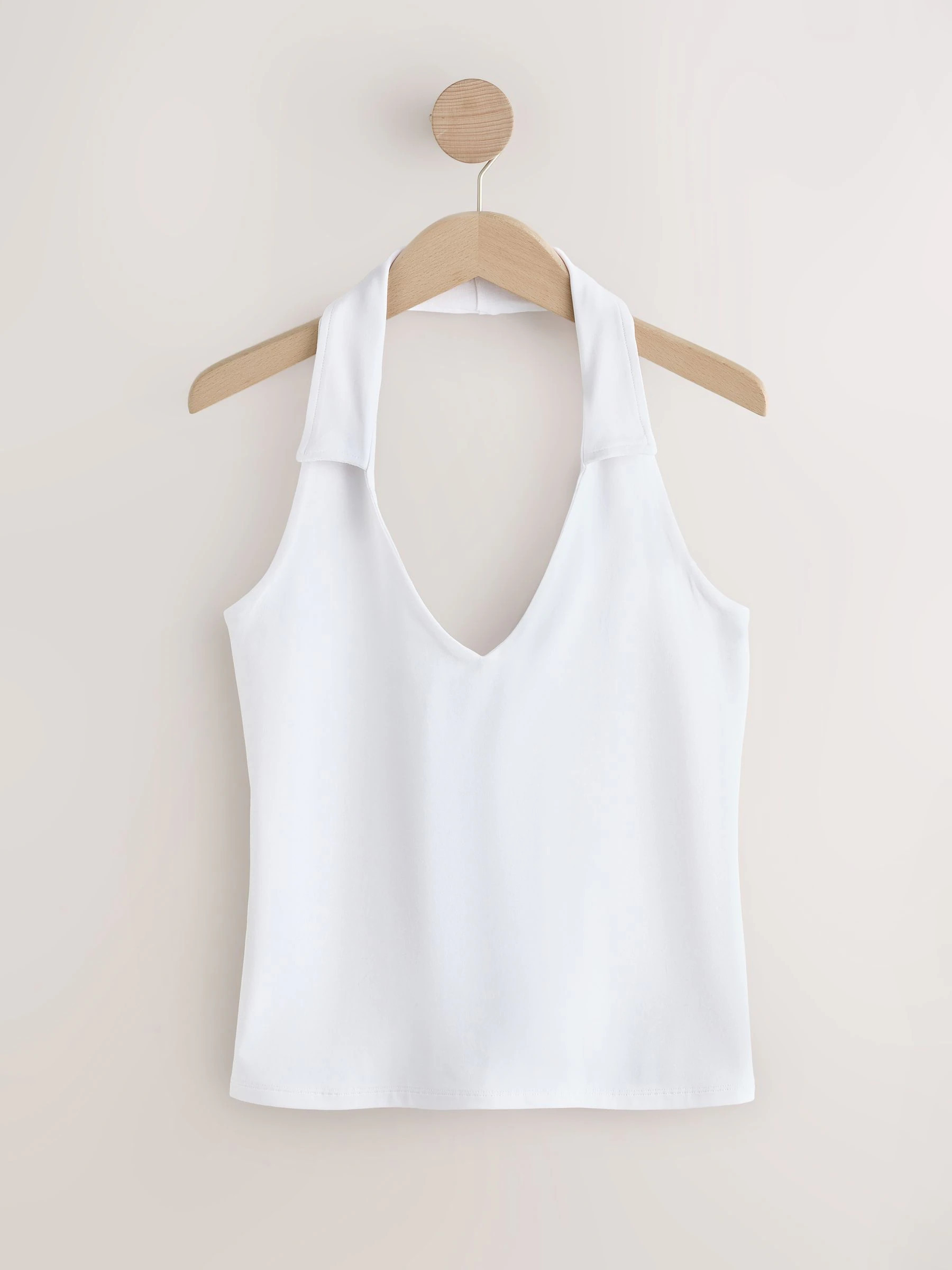 Next White Collar Halter Neck Top | Next US