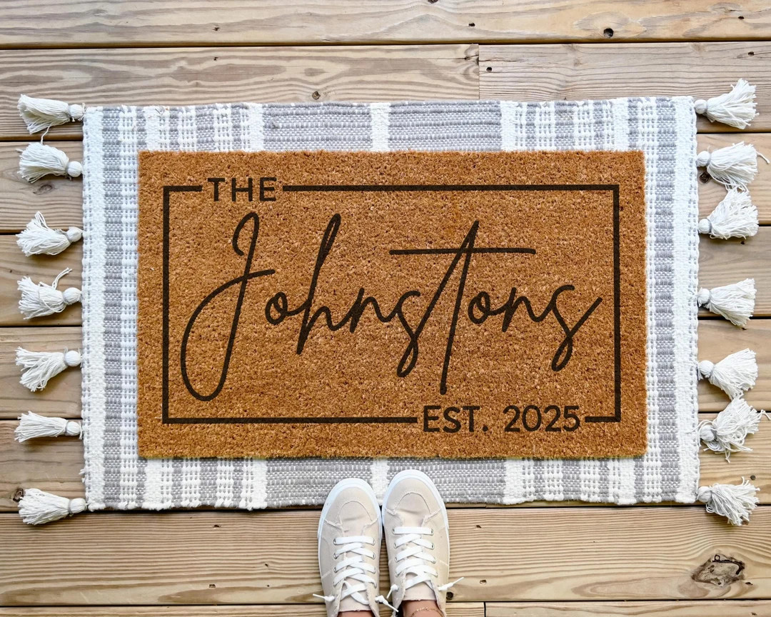 Custom Door Mat, Outdoor, Last Name Doormat, Front Door Decor, Housewarming Gift, Wedding Gift, C... | Etsy (US)