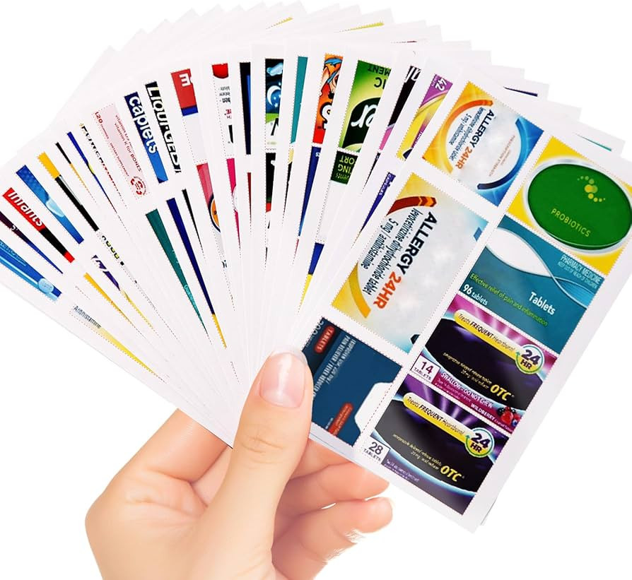 175 Pcs Medicine Labels, DIY Pocket Pharmacy Labels, Pill Organizer Container Stickers for Travel... | Amazon (US)