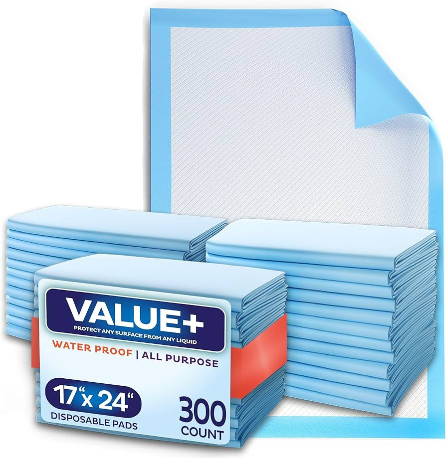Disposable Chucks Pads [300 Pack - 17x24] Diaper Changing Pad Incontinence Bed Underpads for Baby... | Amazon (US)