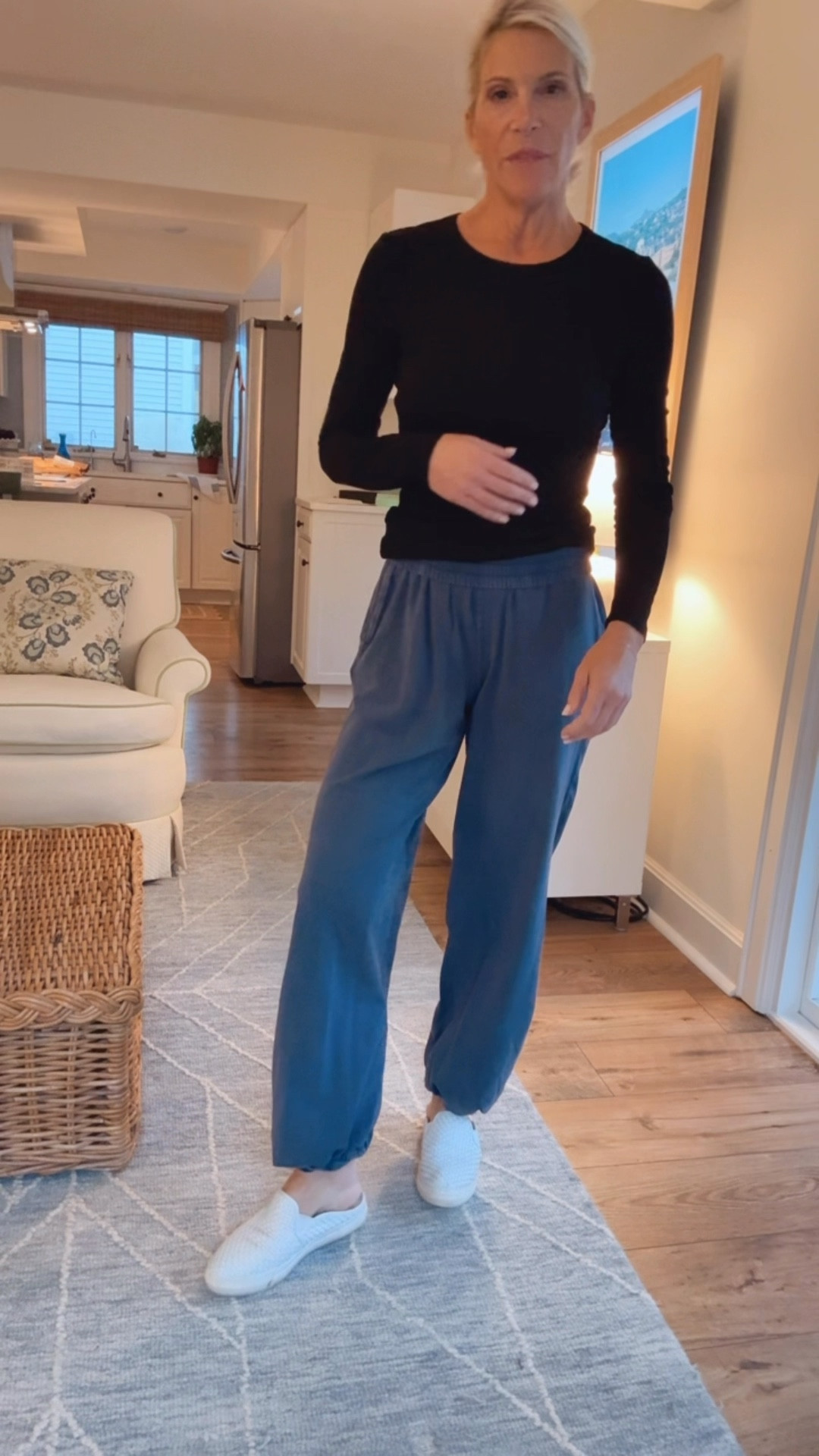 Casual cozy outfit for night time when I’m making dinner and hanging out. These harem lounge pants are sere and super flattering either the black long sleeve T-shirt that has a built-in bra!! 

#LTKGiftGuide #LTKOver40 #LTKFindsUnder50