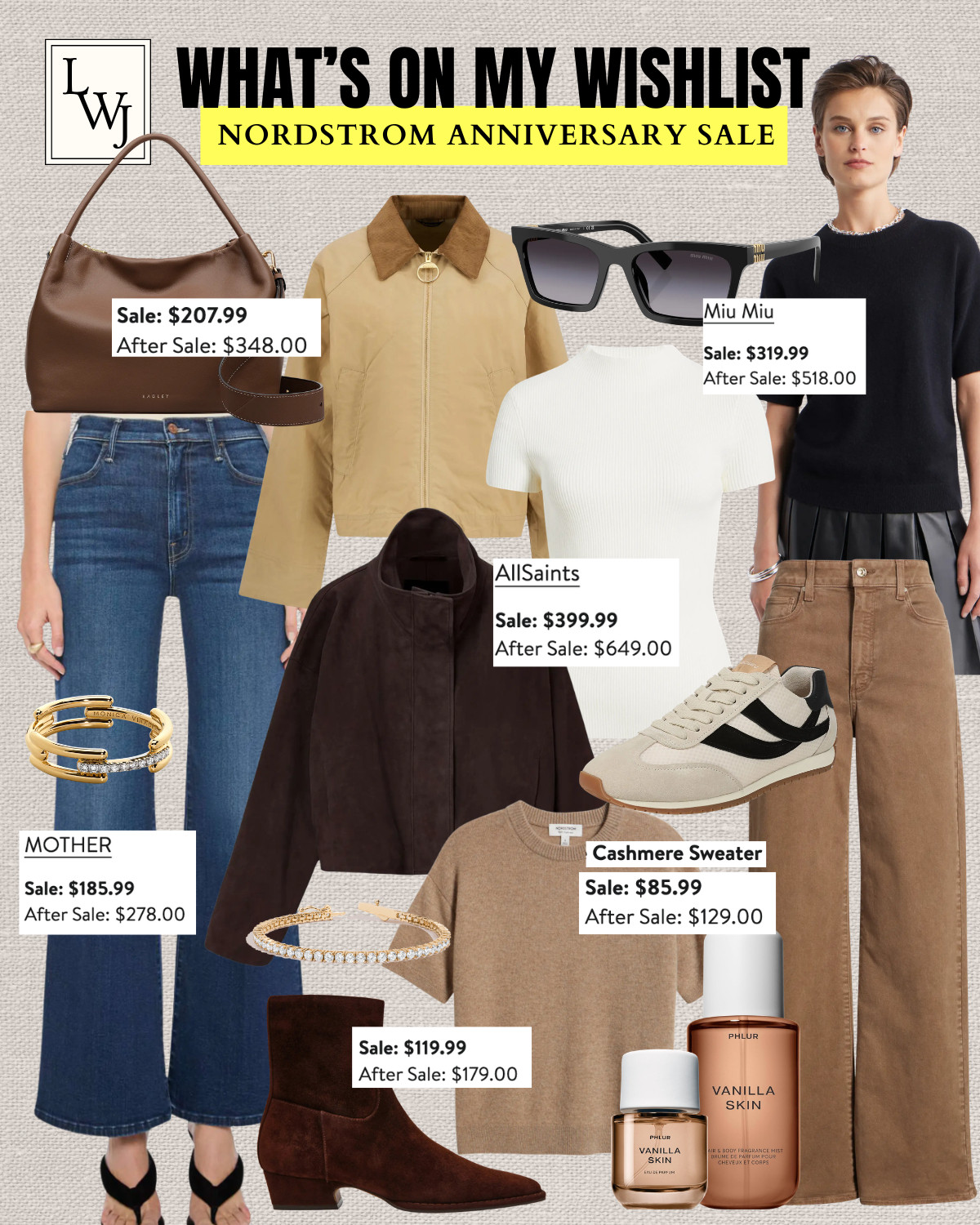 what's on my wishlist for the nordstrom anniversary sale this year 

nsale / fall staples/ designer jeans / wide leg jeans / suede jackets / sweater tops / cashmere sweater tees / vince sneakers / steve madden boots / phlur vanilla skin / radley purse

#LTKSaleAlert