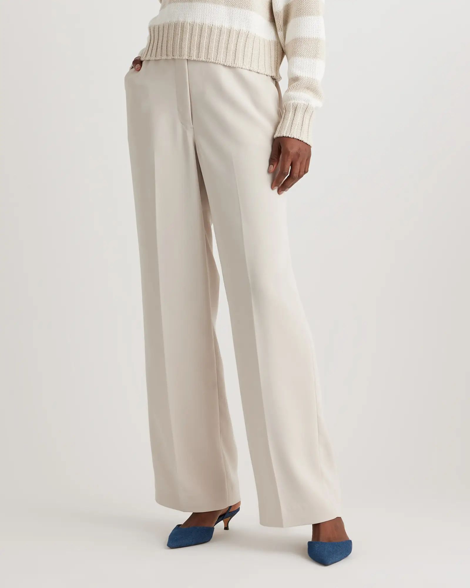 Stretch Crepe Classic Trouser Pants | Quince