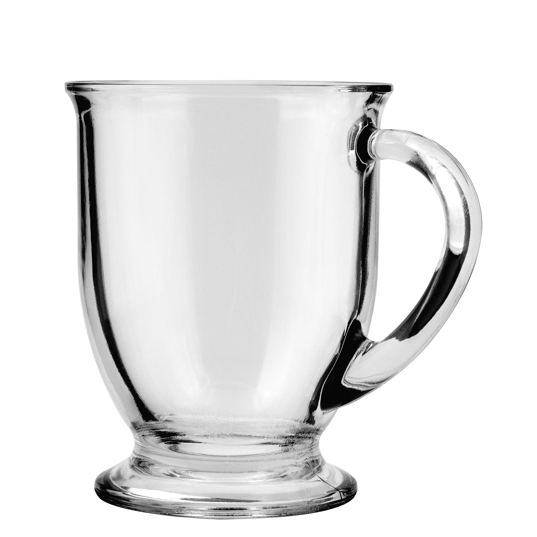 Mainstays 16-ounce Café Clear Glass Round Mug - Walmart.com | Walmart (US)