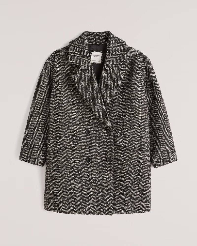Short Textured Coat | Abercrombie & Fitch (US)