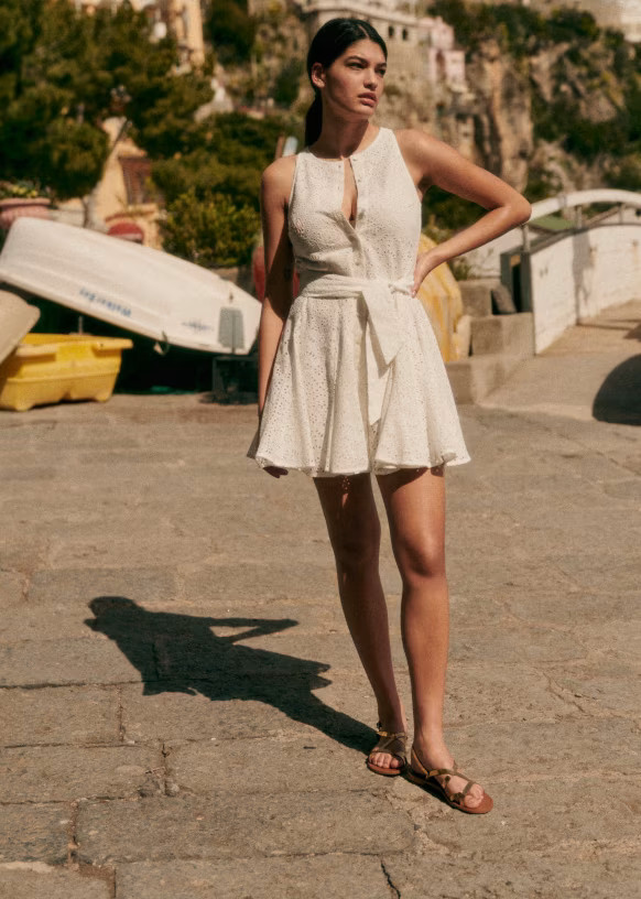 Solitta Dress - Electric Blue - Recycled polyester - Sézane | Sezane Paris