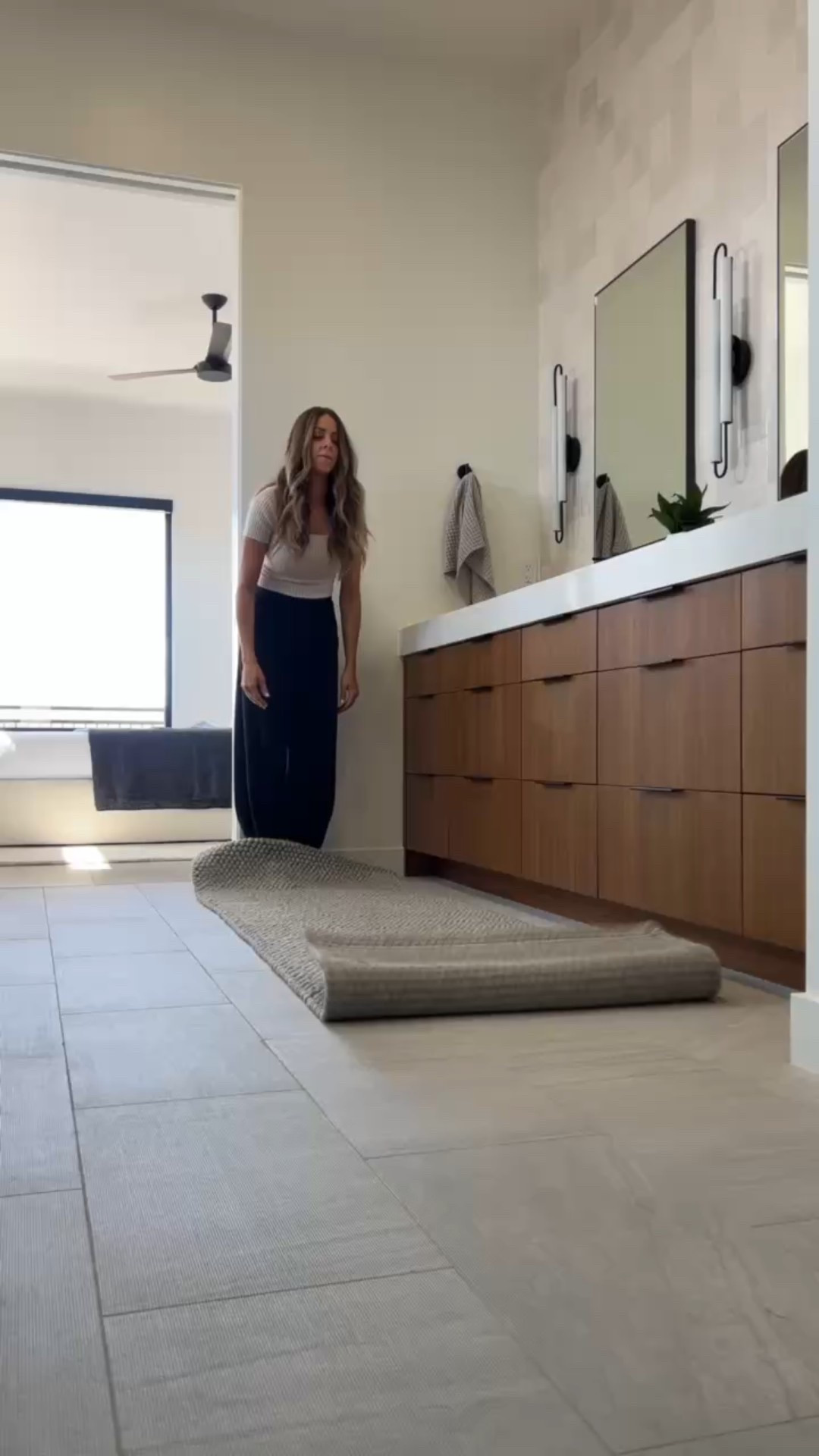 my favorite bathroom runner from amazon! color: silver 

#LTKHome #LTKdayinmylife #LTKSaleAlert