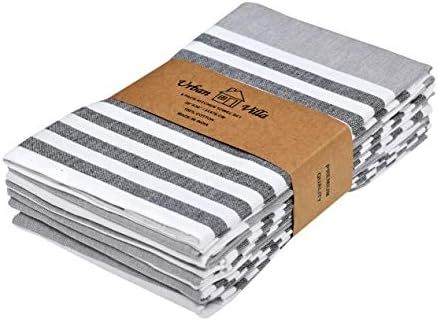 Urban Villa Kitchen Towels, Horizontal stripes,Premium Quality,100% Cotton Dish Towels,Mitered Co... | Amazon (US)