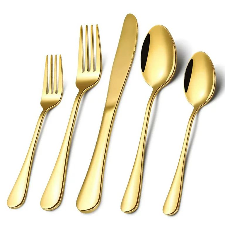 Silverware Set, 45 Piece Stainless Steel Flatware Cutlery Set Service for 9, Include Knife Fork S... | Walmart (US)