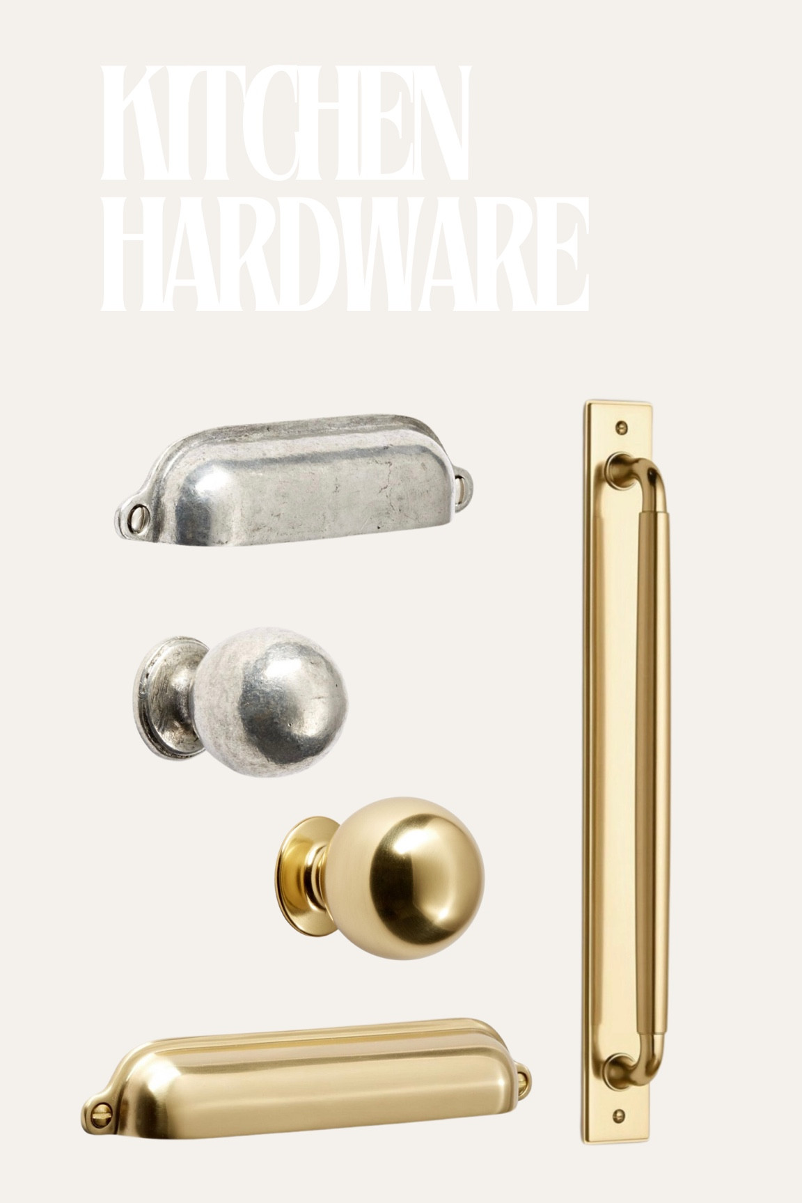 Went with mixed brushed brass and pewter for the kitchen! I love mixing metals and we have a walnut hutch that’s going in the kitchen built in that we decided for the pewter so it was the same hardware in a different color!  

#LTKFindsUnder100