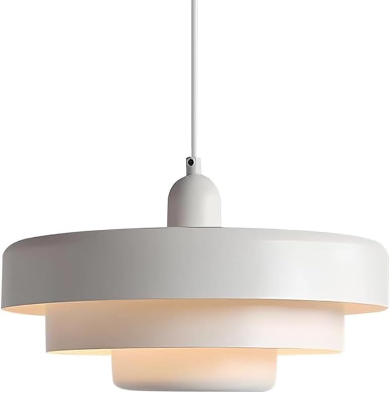 Kitchen Island Pendant Lighting White Mid Century Modern Chandelier Ceiling Lights with 3-Layer M... | Amazon (US)