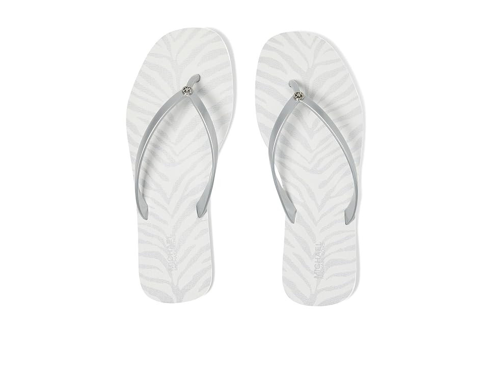 MICHAEL Michael Kors Jinx Flip Flop (Silver) Women's Sandals | Zappos