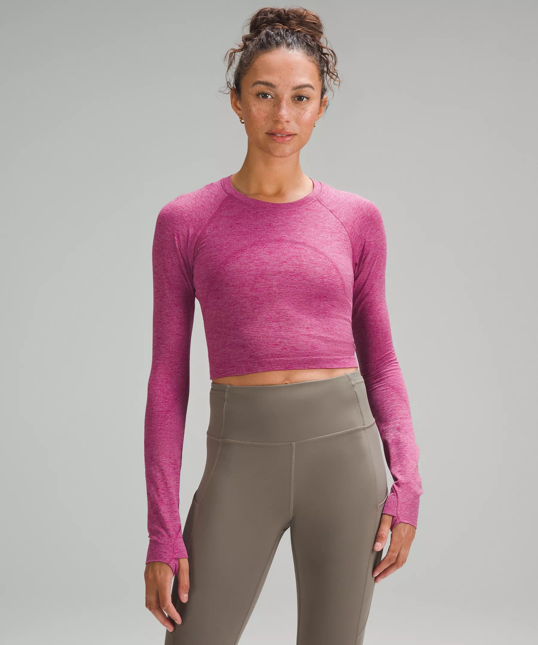 Swiftly Tech Cropped Long-Sleeve Shirt 2.0 | Women's Long Sleeve Shirts | lululemon | Lululemon (US)