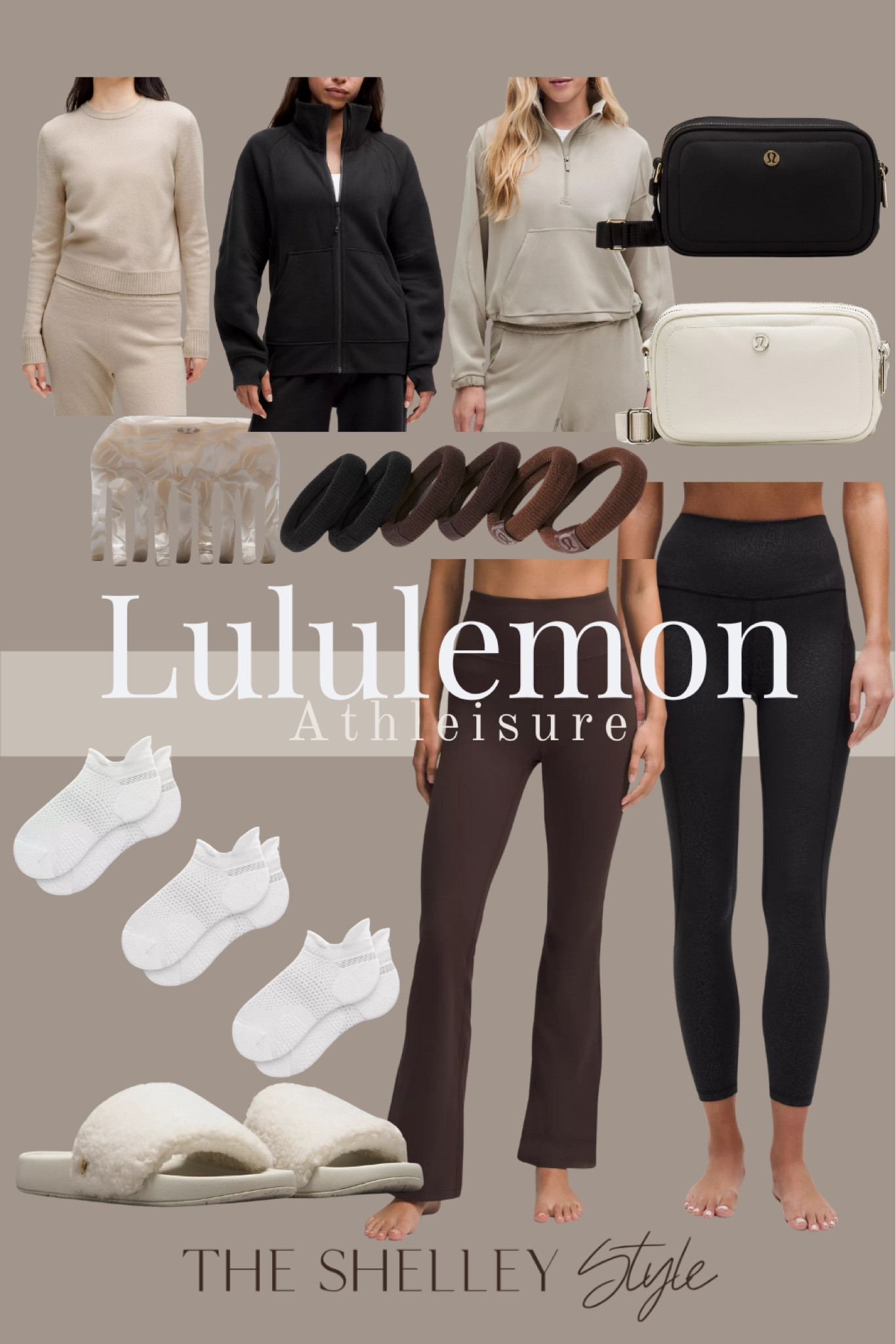 Lululemon Athleisure 
High-Rise Mini-Flare Pant, Groove Nulu Super-High-Rise Flared Pant, Everyday belt Bag, Crossbody multi use bag, Women's Fleece Restfeel Slide, Running Socks Medium Cushioning, Criss-Cross Claw Clip,Scuba Oversized Funnel-Neck Full Zip, Cashmere Slim-Fit Sweater,Brushed Softstreme Half Zip, High-Rise Pant with Pockets.





#LTKActive #LTKFindsUnder100 #LTKFitness