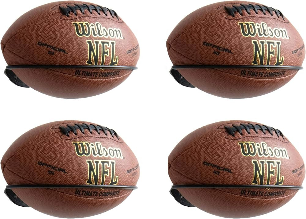 Wallniture SPORTA Wall Mount Football Ball Holder, Organization and Storage Rack, Ball Rack for G... | Amazon (US)