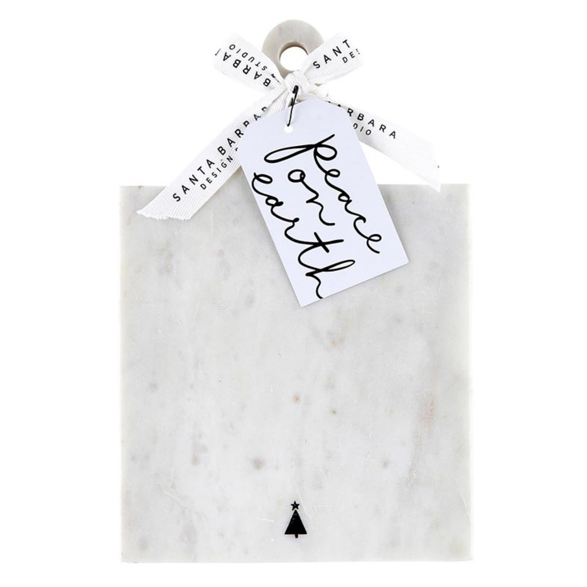 Santa Barbara Design Studio Joy to The World Square White Marble Charcuterie Cheese Tray with Han... | Amazon (US)