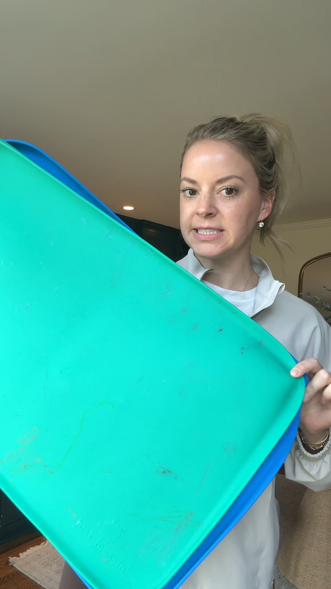We use these silicone Mats daily for coloring, playdoh or anything that might get messy 
-small in top & shorts (code 20Kendall for 20% off first purchase)