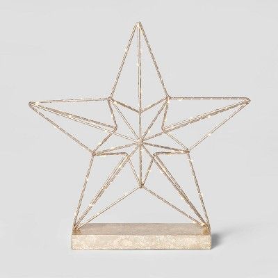 Dew Drop Wrapped Star Decorative Figurine Champagne - Wondershop&#8482; | Target