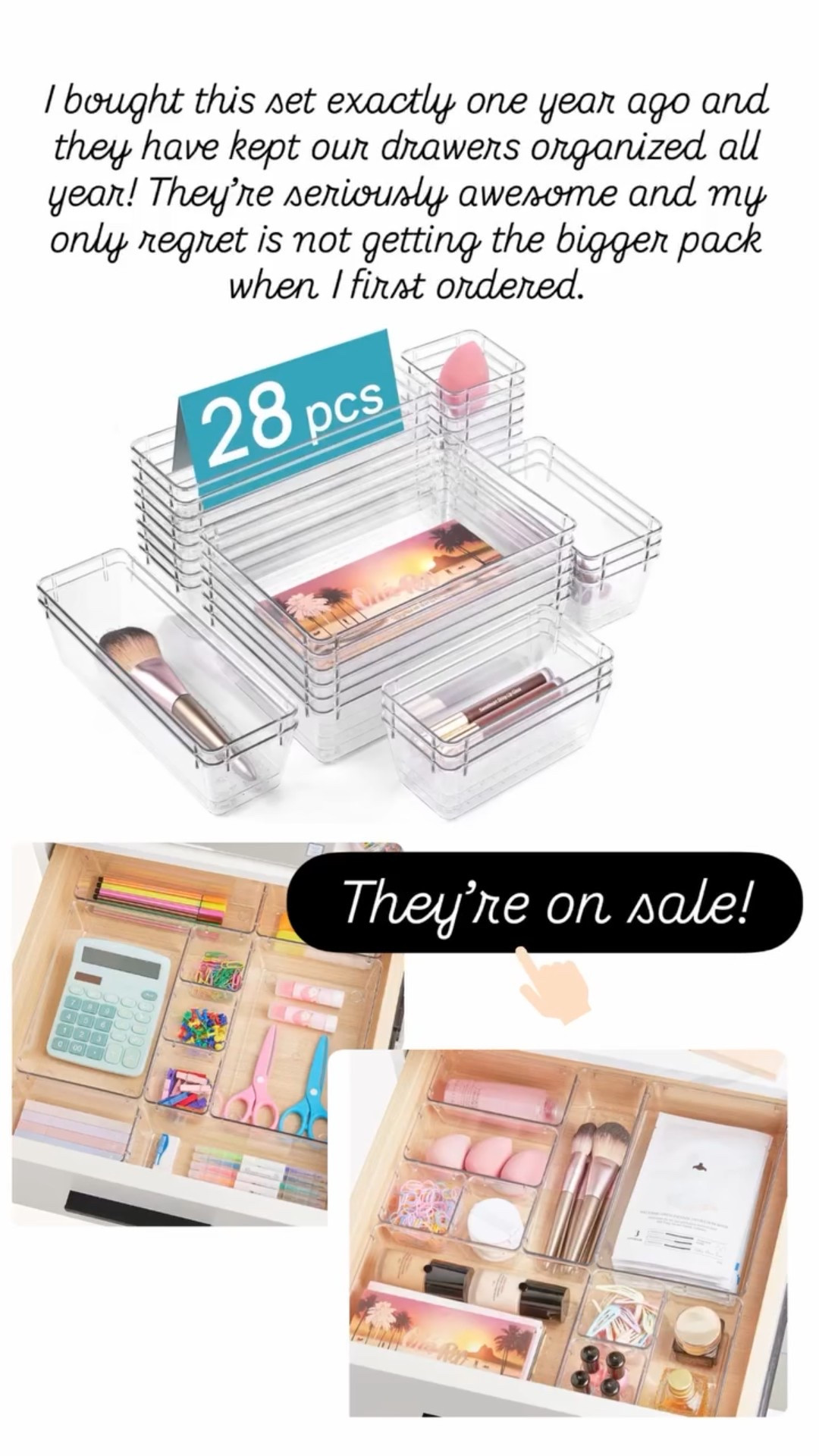 This set is amazing and I’m buying more for other drawer organization this year. They’re on sale today!

#LTKHome #LTKSaleAlert #LTKmomlife