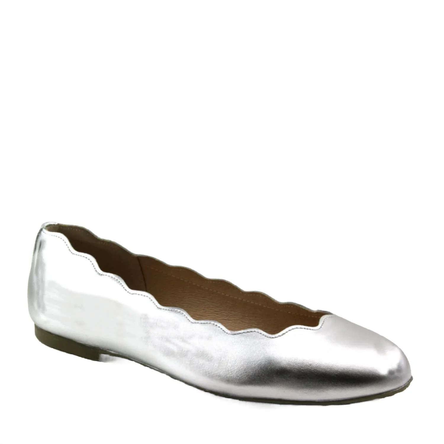 Women's Jigsaw Flats In Silver Metallic | Shop Simon