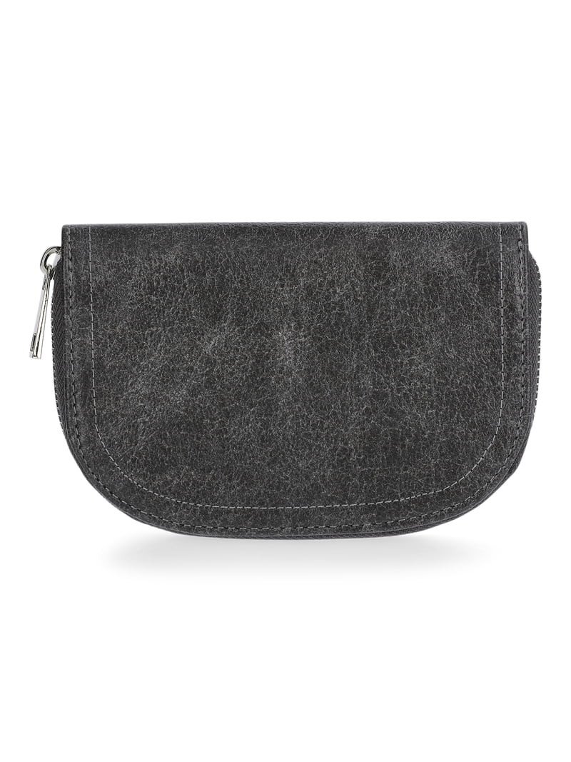 No Boundaries Women's Fashion Moto Rounded Wallet, Grey | Walmart (US)