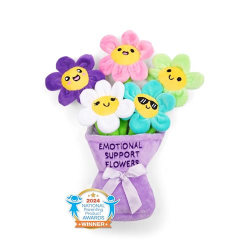 WHAT DO YOU MEME? Emotional Support Flowers by Relatable, Cuddly Stuffed Animals and Plushies Set, Includes 5 Flower Plush Toys with Carrying Basket, Cute Stuff & Graduation Gift Ideas | Amazon (US)