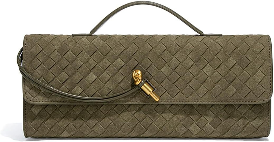 JYG Suede Woven Handbag for Women Trendy Evening Shoulder Bag Casual Clutch Purse Crossbody Satch... | Amazon (US)