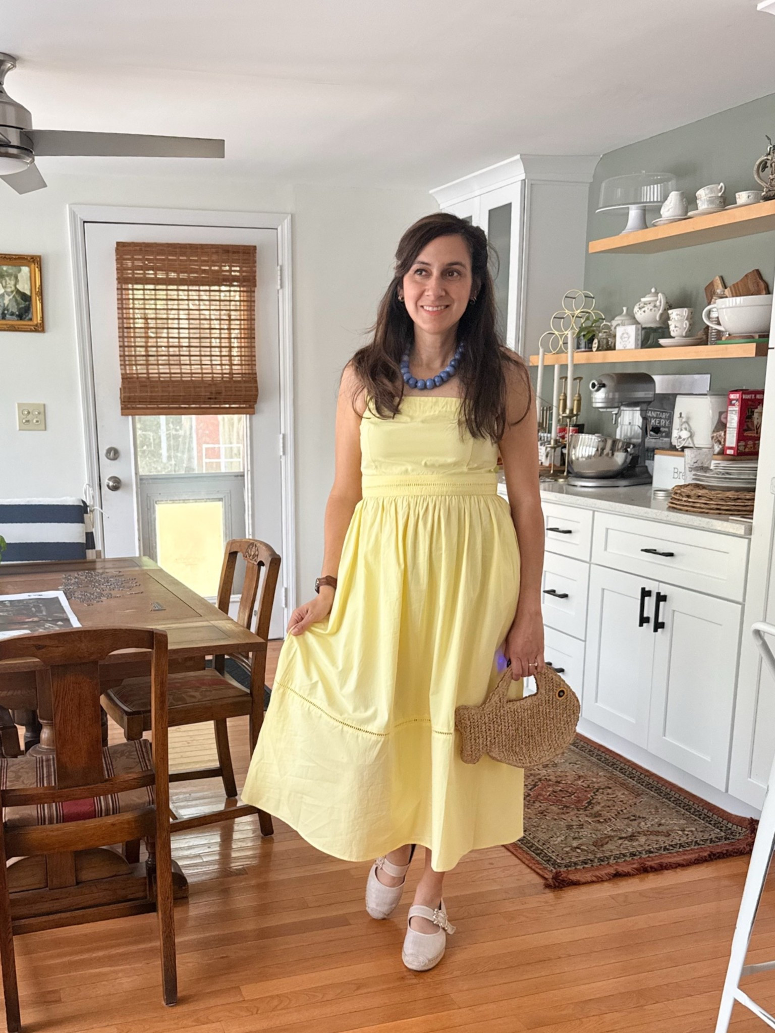 Butter yellow is having a moment and this dress is everything for summer 

I paired it with espadrille Mary Janes, a my fish 🐟 bag, and a statement necklace for a timeless, feminine look that feels effortless and polished.

Perfect for brunch dates, baby showers, bridal showers, church, vacations, afternoon tea, or any summer event where you want to feel pretty without overthinking your outfit.

Save this for your next summer dress inspiration, butter yellow outfit idea, or feminine fashion find.