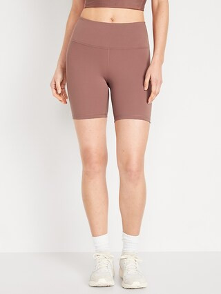 High-Waisted PowerSoft Biker Shorts -- 6-inch inseam | Old Navy (US)