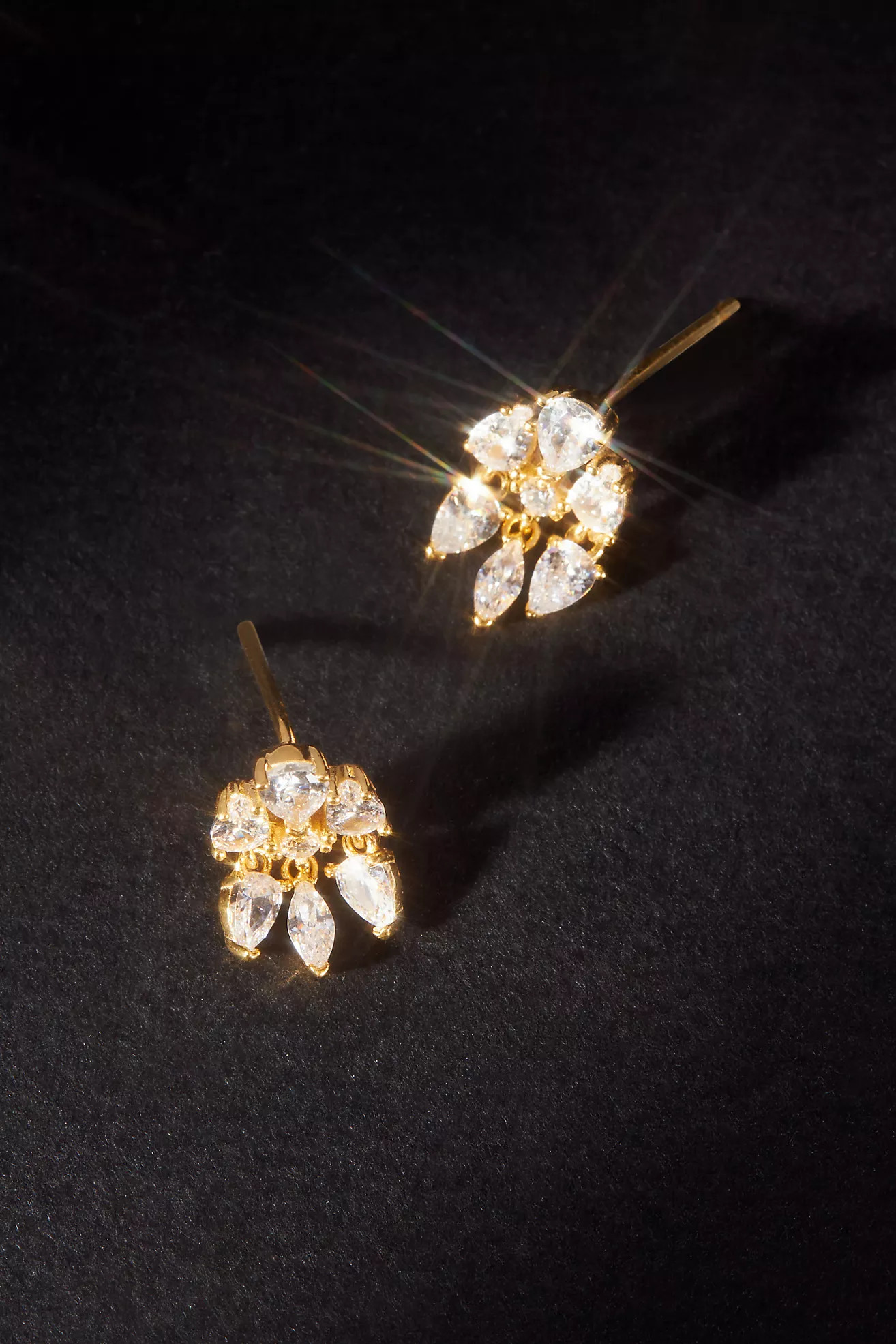 14k Gold Crystal Cluster Earrings | Anthropologie (US)