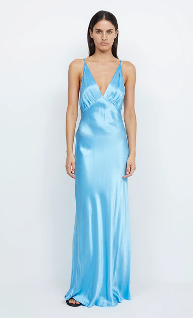 LORELAI V MAXI DRESS - TOPAZ BLUE | Bec & Bridge (Global)