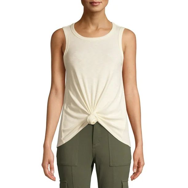 Time and Tru Women's Tie Front Tank Top | Walmart (US)