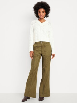 Mid-Rise Flare Pants | Old Navy (US)