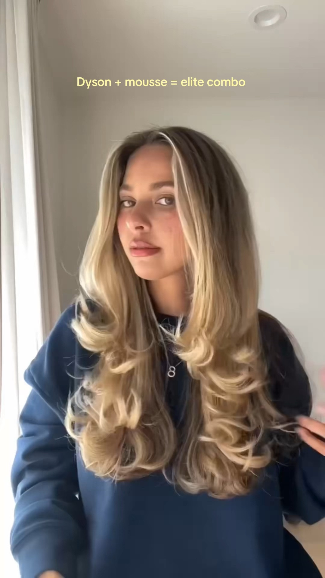 Dyson + briogeo mousse = elite hair combo I always come back to ✨
still love using a little mousse on damp mid-lengths and ends before styling it gives my flips that extra oomph