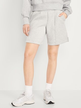 High-Waisted Bounce Fleece Shorts -- 8-inch inseam | Old Navy (US)
