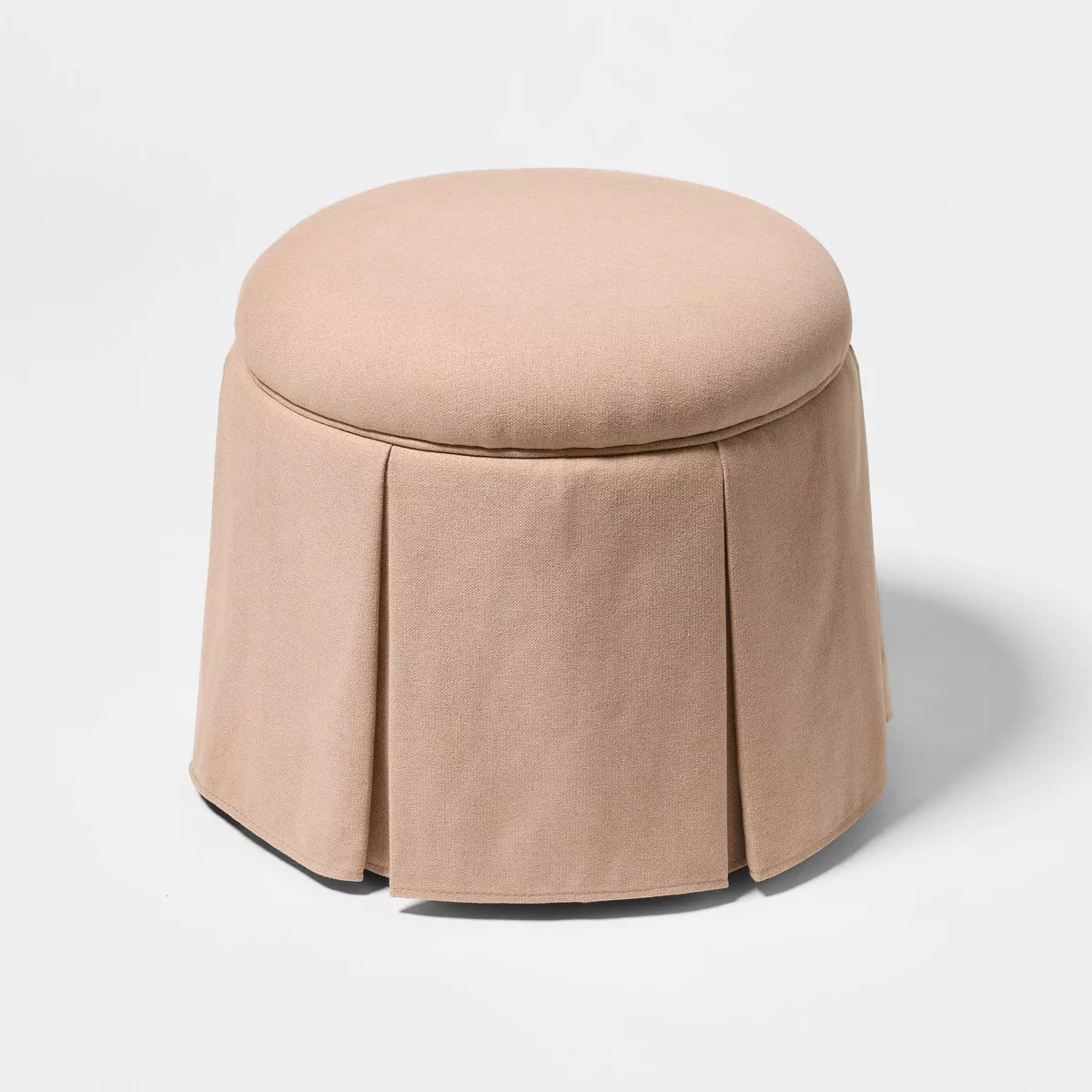 Box Pleat Skirt Storage Ottoman Performance Fabric - Threshold™ designed with Studio McGee | Target
