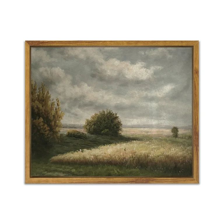 Drsoum Landscape Wall Art Vintage Classical Painting The Vast Grassland Framed Prints Room Decor ... | Walmart (US)