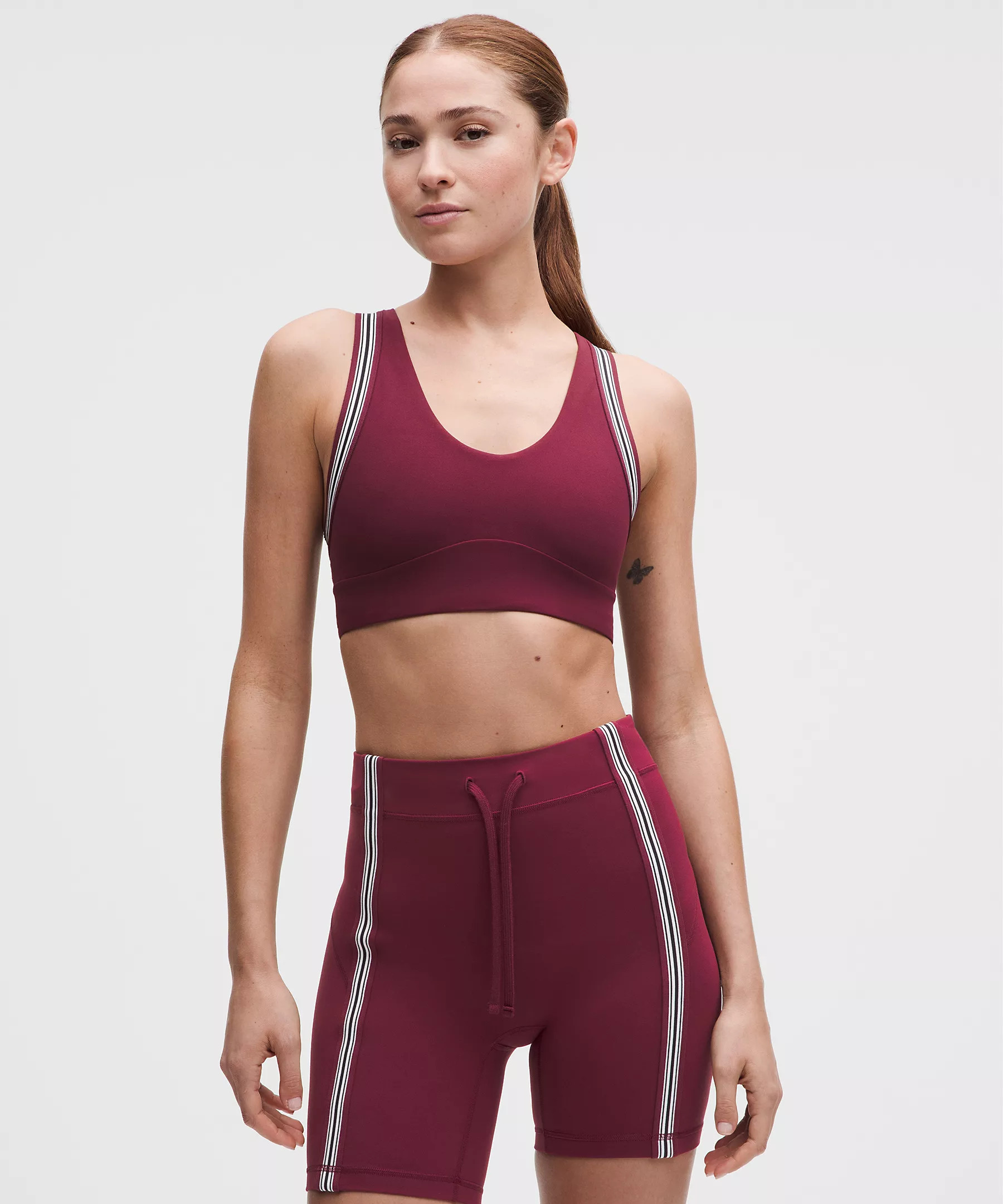 Groove Yoga Bra Light Support, B/C Cup Striped Trim | Lululemon (US)