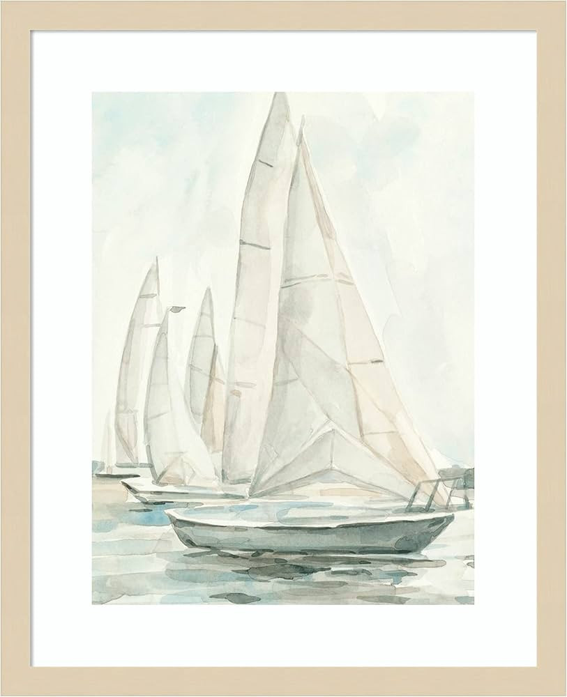 Amanti Art Framed Wall Art Print (17x21) Soft Sail II by Emma Scarvey Framed Poster for Wall Deco... | Amazon (US)