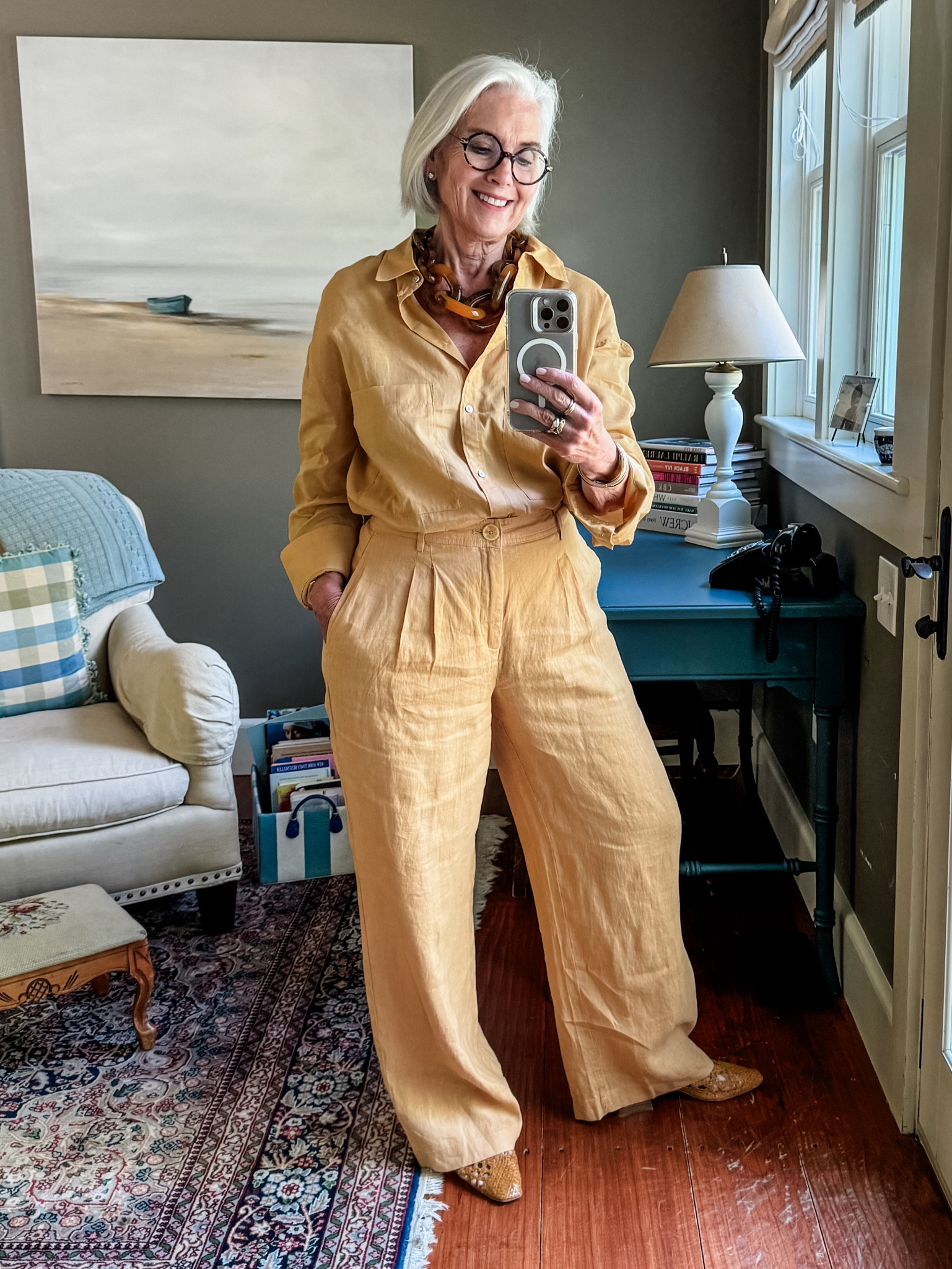 If it’s Tuesday this must be saffron and the magic of monochrome. 💛

#LTKOver40 #LTKSeasonal #LTKStyleTip